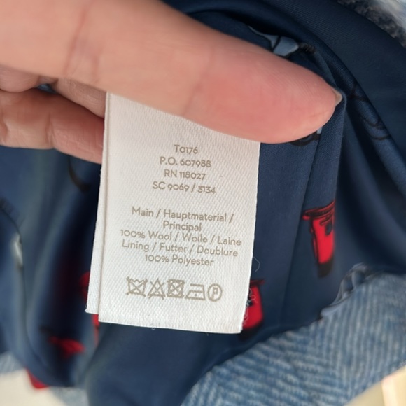 Boden Abraham Moon & Sons British Tweed Blazer in Blue Size US 8R - Picture 6 of 11